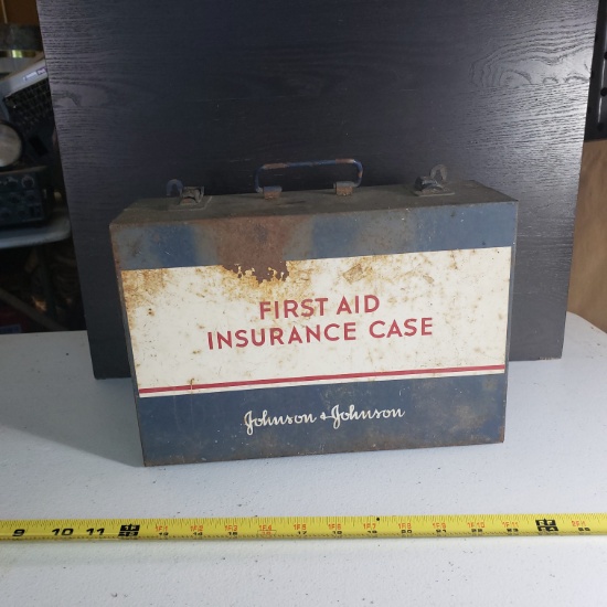 Johnson and Johnson Metal First Aid Insurance Case