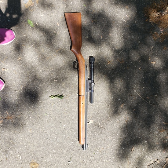 Sheridan Wooden BB Gun with Scope 
