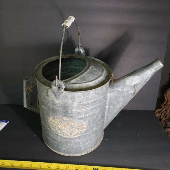 Vintage Galvanized Metal Watering Jug