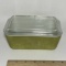Vintage Green Pyrex Refrigerator Dish with Lid