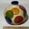 Pretty Polka Dotted Multi-colored Pottery Vessel