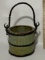 Small Wooden Bucket with Metal Handle & Rings
