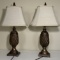 Pair of Bronze Tone Lamps