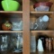 Very Nice Lot of Kitchen Ware - Ceramic Pumpkin, Salt & Pepper Shakers, Misc Glassware