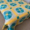 Gorgeous Turquoise & Yellow Hand Made Quilt