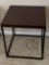 Metal Side Table with Wood Top