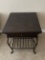 Wood & Wrought Iron Single Drawer Side Table