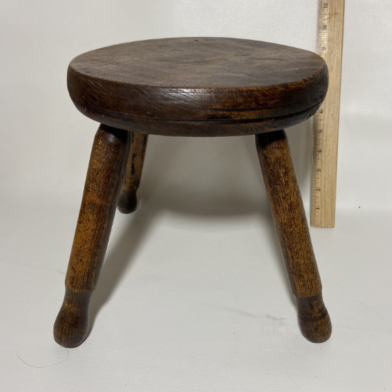 Wooden 4 Leg Vintage Small Stool