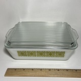 Vintage Rectangular Pyrex Refrigerator Dish with Lid