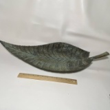 Impressive Large Metal Leaf Dish Made in India