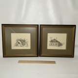 Pair of Hand Signed & Numbered 43/250 Framed & Matted Prints by B. Ferrell