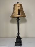 Pretty Tall Lamp with Gold Shade with Tassel