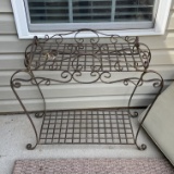 2-Tier Metal Outdoor Side Table