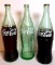 3 Vintage Coke Bottles