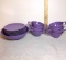 Lot of Purple Plastic Retro Dishes 