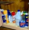 Assorted Cleaning Supplies and Pans 