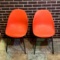 Pair of Retro Orange Chairs