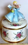 Vintage Porcelain Wind Up Leftones Music Box