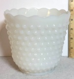 Vintage Hobnail Milk Glass Planter