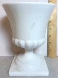 Vintage White Milk Glass Square Bottom Planter