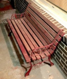 Wood & Metal Garden Bench 