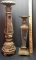 Lot of 2 Coordinating Mirrored Resin Candlesticks (14”, 18”)