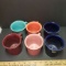 Set of 6 Vintage Fiesta Coffee Mugs, Various Colors