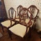 Lot of 4 Matching Vintage Dining Chairs 