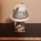 Cute Moose Lodge Log Cabin Lamp with Duck Shade