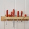 Wood Shelf with 7 Snap On Screwdrivers and 1 Other