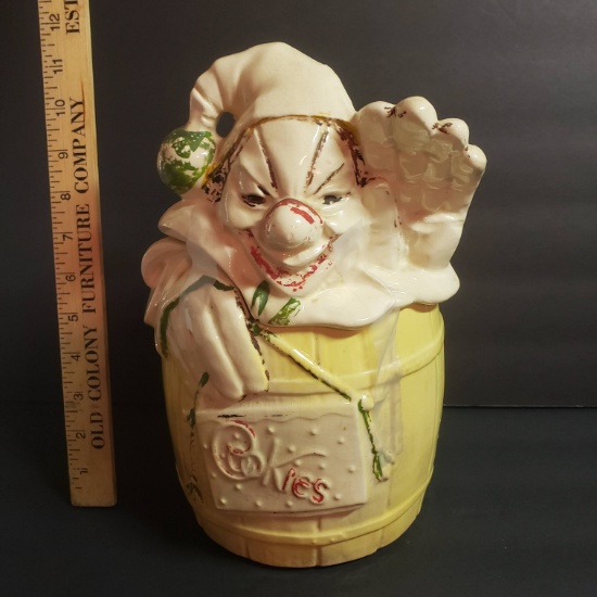 Vintage McCoy Pottery Clown Cookie Jar 