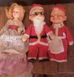 Lot of 3 Vintage Plastic Dolls and Elves