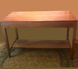 Vintage Rustic Console Table with Shelf