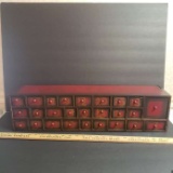 Decorative Wood Christmas Advent Calendar Drawers With Tree To Hang Ornaments On