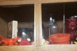 Cabinet Lot of Hummingbird Feeders and Miscellaneous Items