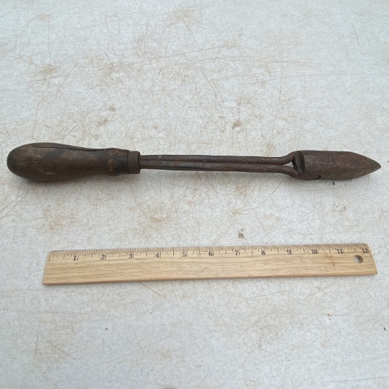 Antique Soldering Iron with Wooden Handle