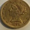 1893 Liberty Head $5 Half Eagle Gold Coin