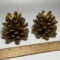 Pair of Heavy Brass Pinecone Candlesticks Made in India