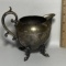 Antique Silver on Copper Footed Creamer