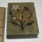 Marble Trinket Box with Floral Inlaid Design & Flip Top Lid