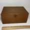 Vintage Wooden Cigar Box/Humidor with Dove-tailed Corners