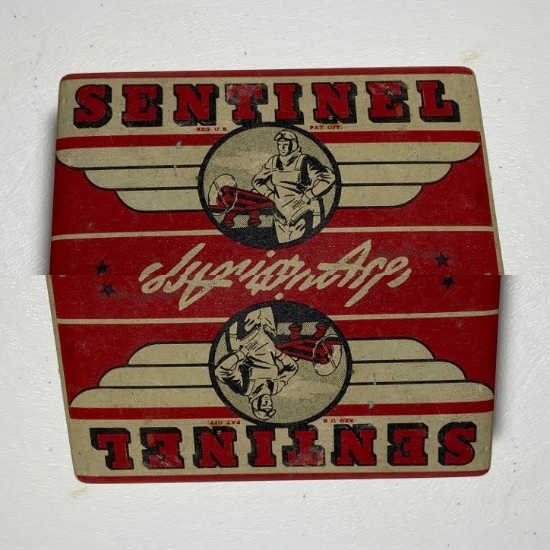 Vintage Sentinel Junior Ace First Ace Kit Advertisement Hinged Tin