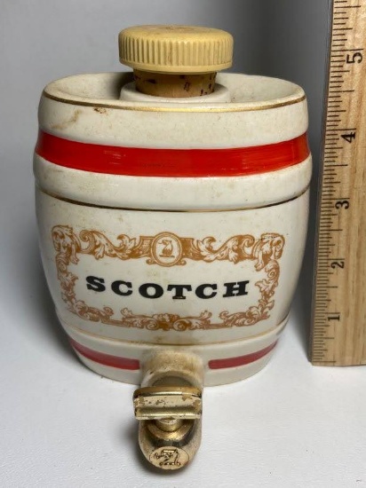Royal Victoria Wade England Pottery “Scotch” Dispenser with Cork Top