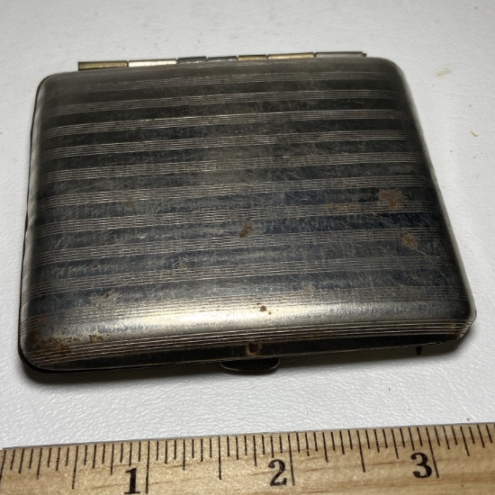 Vintage Silver Tone Cigarette Case