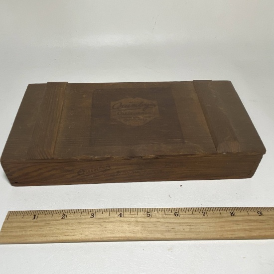 Vintage Dove-tailed Wooden “Quinby’s Chocolates Box