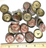 Lot of Vintage Coca-Cola Bottle Caps with Letters on the Inside