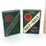 Pair of Vintage “Burley and Bright” Half & Half Tobacco Tins