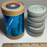 Vintage Avon “Button, Button” Five Special Occasion Guest Soaps in Original Cylinder with Lid