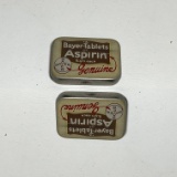 Lot of 3 Vintage Advertisement Aspirin Tins - Great To Use As Pill Boxes