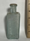 Antique Blue Tint Glass “Sloans N&B Liniment” Bottle Boston Mass